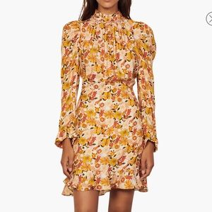 SANDRO Grace Floral Long Sleeve Dress